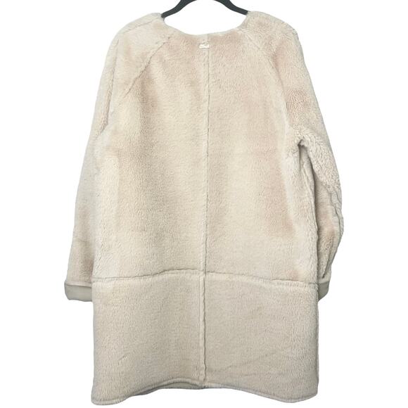 Blank NYC Cream Reversible Faux Shearling Snap Front Mid-Length Jacket Sz Small - Picture 11 of 13
